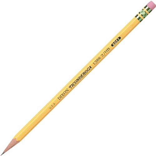Ticonderoga HB #2 Woodcase Pencil, Yellow Barrel/Black Lead (12-Pack) Ticonderoga HB #2 Woodcase Pencil, Yellow Barrel/Black Lead (12-Pack)
