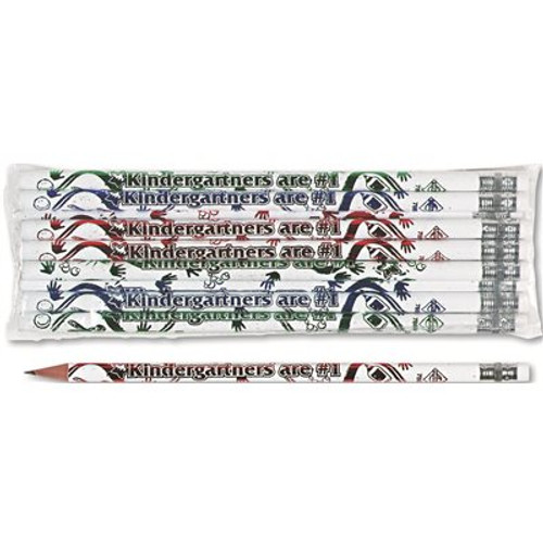 MOON PRODUCTS DECORATED WOOD PENCIL, KINDERGARTNERS ARE #1, HB #2, WE BRL, DOZEN MOON PRODUCTS DECORATED WOOD PENCIL, KINDERGARTNERS ARE #1, HB #2, WE BRL, DOZEN