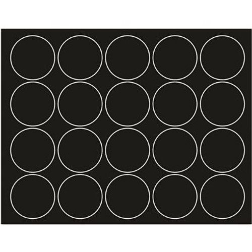 Bi-Silque Visual Communication Products Inc INTERCHANGEABLE MAGNETIC CHARACTERS, CIRCLES, BLACK, 3/4 IN. DIA., 20 PER PACK
