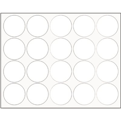 Bi-Silque Visual Communication Products Inc INTERCHANGEABLE MAGNETIC CHARACTERS, CIRCLES, WHITE, 3/4 IN. DIA., 20 PER PACK