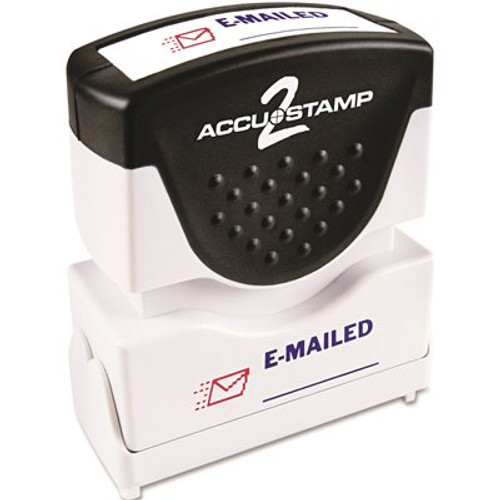 Consolidated Stamp ACCUSTAMP2 SHUTTER STAMP WITH MICROBAN, RED/BLUE, EMAILED, 1-5/8 IN. X 1/2 IN.