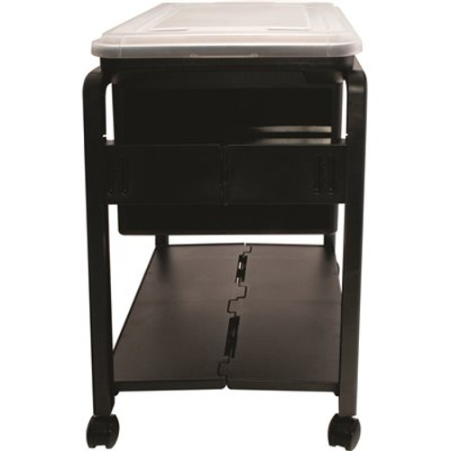 Advantus Letter/Legal Plastic File Cart in Black