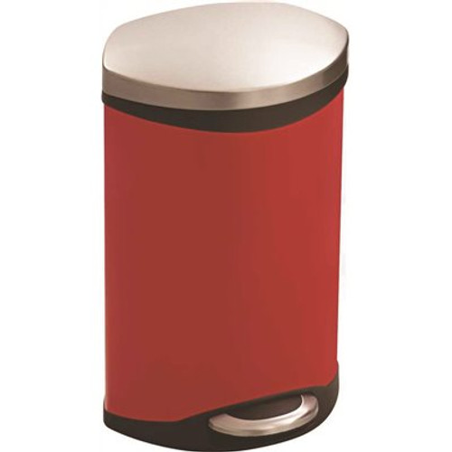 Safco 3 Gal. Red Touchless Ellipse Medical Step-On Trash Can