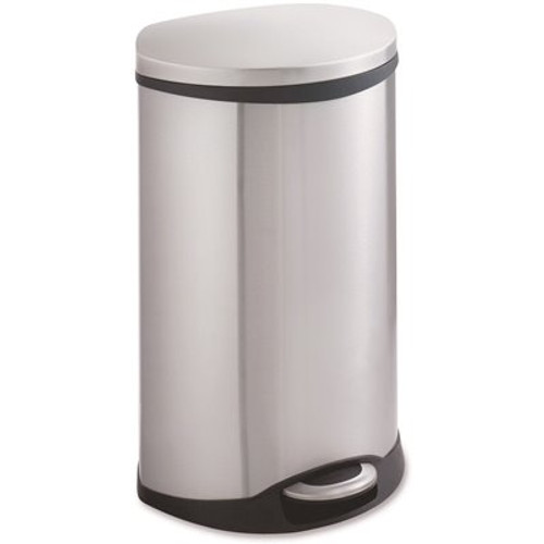 Safco 12.5 Gal. Stainless Steel Touchless Ellipse Medical Step-On Trash Can