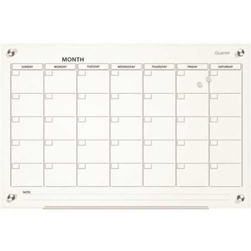 Quartet INFINITY MAGNETIC GLASS CALENDAR BOARD, 48 IN X 36 IN