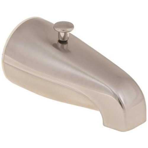 Proplus Bathtub Spout with Top Diverter, Brushed Nickel, 3/4 in. IPS