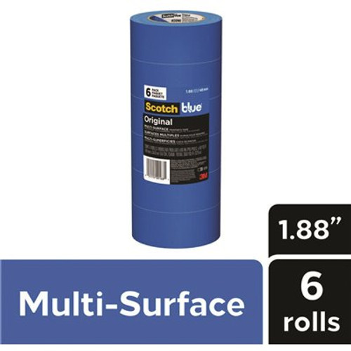 3M ScotchBlue 1.88 in. x 60 yds. Original Multi-Surface Painter's Tape (6-Pack) 3M ScotchBlue 1.88 in. x 60 yds. Original Multi-Surface Painter's Tape (6-Pack)