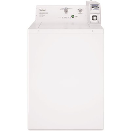 Whirlpool 3.3 cu. ft. White Commercial Top Load Washing Machine Coin Operated
