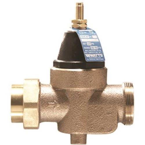 Watts In-Line Water Pressure Reducing Valve, 3/4 in. Female, Brass, Lead Free