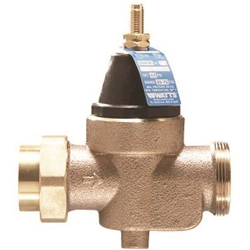Watts In-Line Water Pressure Reducing Valve, 1 in. Female, Brass, Lead Free Watts In-Line Water Pressure Reducing Valve, 1 in. Female, Brass, Lead Free
