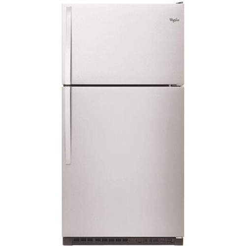 Whirlpool 20.5 cu. ft. Top Freezer Refrigerator in Monochromatic Stainless Steel