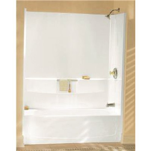 STERLING Performa 60 in. x 30 in. x 60-1/4 in. 3-Piece Tub and Shower Wall Set in White