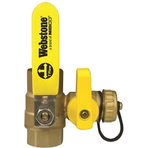 Webstone, a brand of NIBCO 3/4 in. Brass Cup x Cup Ball Drain Valve