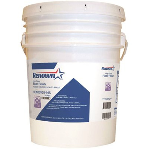 Renown High-Gloss Floor Finish, 5 Gal., 1 pail