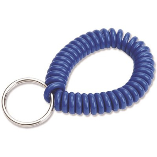 Lucky Line Products Wrist Coil With Key Ring, Blue (5-Pack)