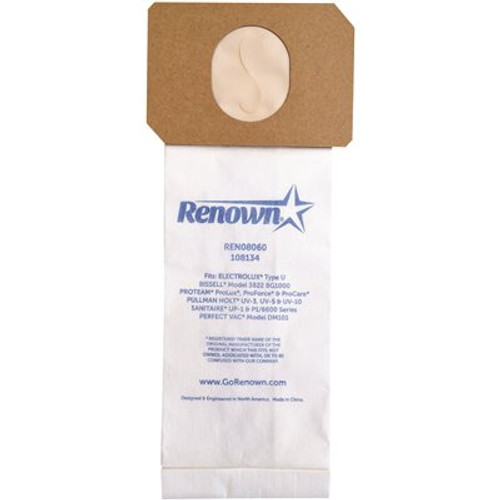 Renown Vacuum Bag for Electrolux U/ProTeam ProForce 10 Bags/Pack Equivalent To 248, 103483, 62100