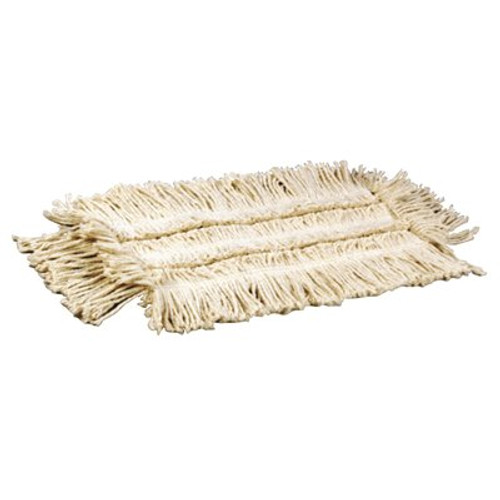 Renown 48 in. x 5 in. 4-Ply White Heavy-Duty Disposable Cotton Dust Mop