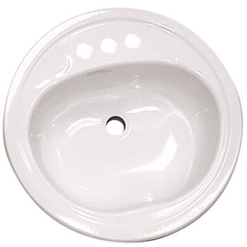 Bootz Industries 20 in. x 17 in. Bathroom Sink Enameled Steel Drop-in Oval in Bone