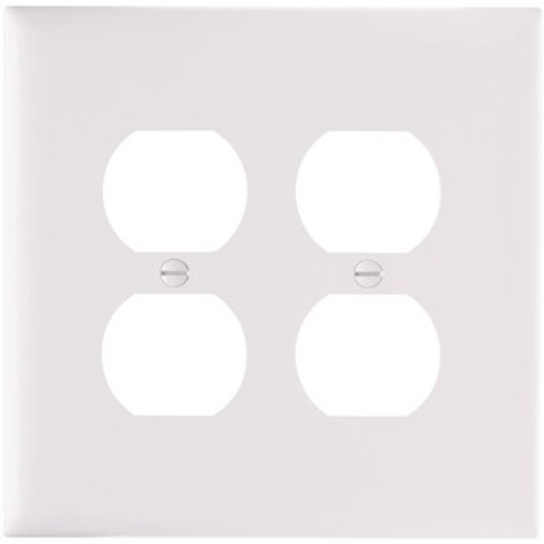 Legrand White 2-Gang Duplex Outlet Wall Plate (1-Pack)