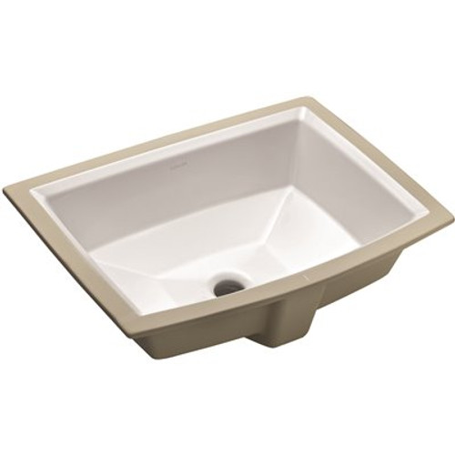 KOHLER Archer Vitreous China Undermount Bathroom Sink in White with Overflow Drain