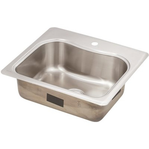 KOHLER Staccato Drop-In Stainless Steel 25 in. 1-Hole Single Bowl Kitchen Sink