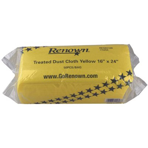 Renown DUST CLOTH TREATED 16X24 IN. YELLOW