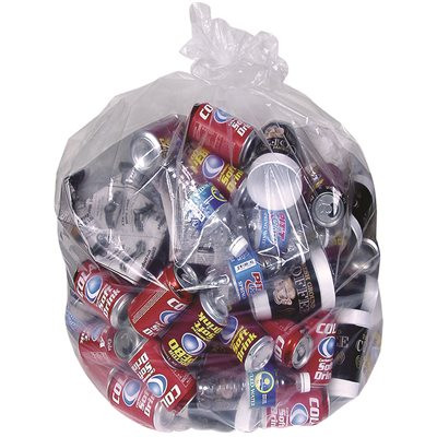 Big City 96 Gal. Heavy-Duty 52 in. x 75 in. 2 mil Clear Low-Density Trash Bags (10-Roll, 5-Rolls/Case)