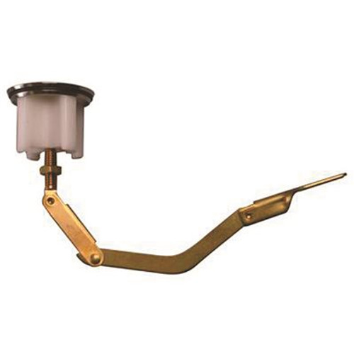 Central Brass Bathtub Drain Linkage Assembly with Plug, Guide and Rocker Arm