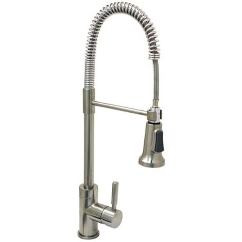 Premier Essen Single-Handle Pull-Down Sprayer Kitchen Faucet in Brushed Nickel