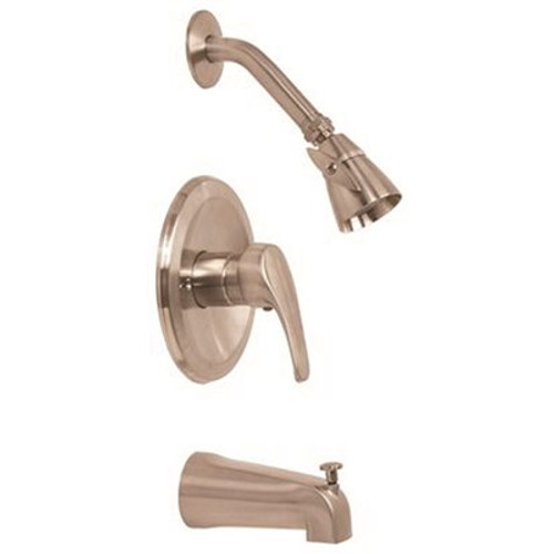 Premier Westlake Single-Handle 1-Spray Adjustable Tub and Shower Faucet in Brushed Nickel