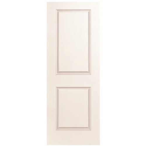 Masonite 24 in. x 80 in. Smooth 2-Panel Square Primed White Hollow Core Composite Interior Door Slab