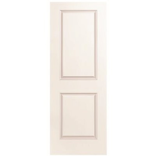 Masonite 34 in. x 80 in. Smooth 2-Panel Square Primed White Hollow Core Composite Interior Door Slab
