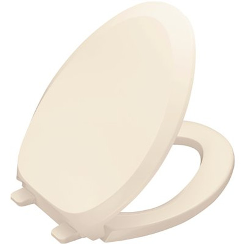 KOHLER French Curve Elongated Quiet Closed Toilet Seat in Almond