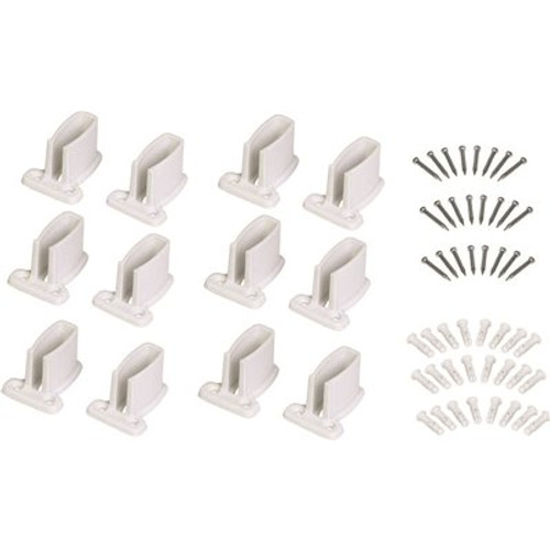 ClosetMaid 9 in. White Resin Heavy Duty Shelf Bracket for Wire Shelving (12-Pack) ClosetMaid 9 in. White Resin Heavy Duty Shelf Bracket for Wire Shelving (12-Pack)