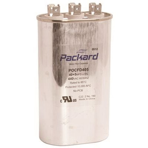 Packard Titan 440/370-Volt 40+5 MFD Oval Pro Run Capacitor