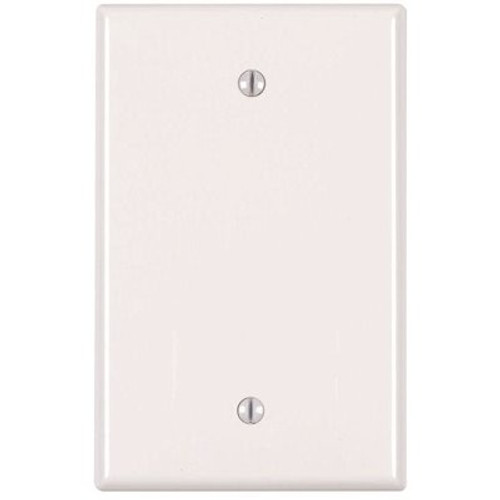 1-Gang Midway Blank Plate, White