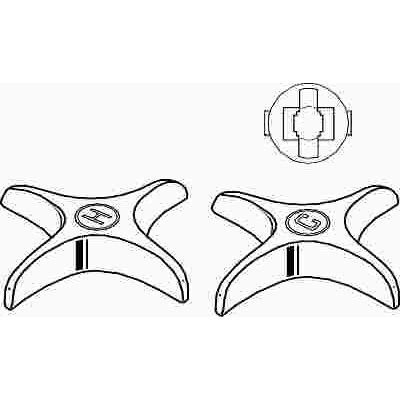 Proplus Universal Fit Cross Handles, Chrome Plated