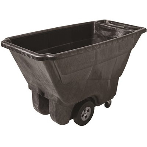 Rubbermaid Commercial Products 1/2 cu. yd. Capacity Black Structural Foam Standard Duty Tilt Truck