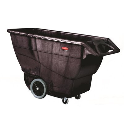 Rubbermaid Commercial Products 1 cu. yd. Capacity Black Structural Foam Heavy-Duty Tilt Truck