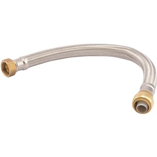 SharkBite 3/4 in. Push-to-Connect x 3/4 in. FIP x 18 in. Braided Stainless Steel Water Heater Connector SharkBite 3/4 in. Push-to-Connect x 3/4 in. FIP x 18 in. Braided Stainless Steel Water Heater Connector