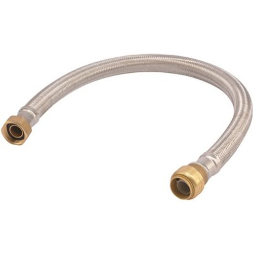 SharkBite 3/4 in. Push-to-Connect x 3/4 in. FIP x 24 in. Braided Stainless Steel Water Heater Connector SharkBite 3/4 in. Push-to-Connect x 3/4 in. FIP x 24 in. Braided Stainless Steel Water Heater Connector