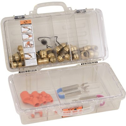 SharkBite 1/2 in. and 3/4 in. Brass Push-to-Connect Contractor Toolbox Kit SharkBite 1/2 in. and 3/4 in. Brass Push-to-Connect Contractor Toolbox Kit