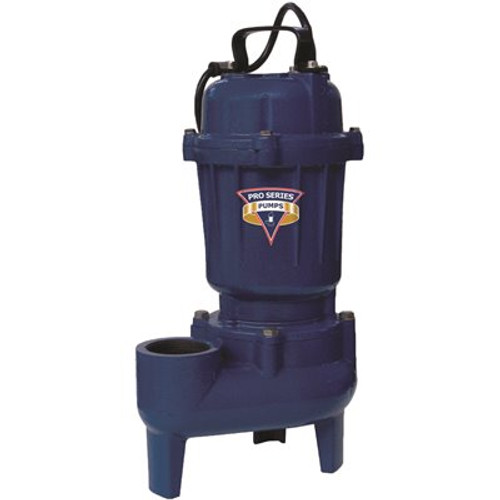 Pro Series Pumps 1/2 HP Cast Iron Submersible Sewage Pump