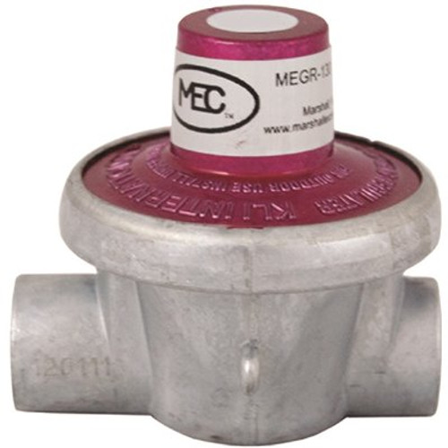 MEC Fixed High Pressure Compact Regulator 20 PSI 1/4 in. FNPT Inlet and Outlet