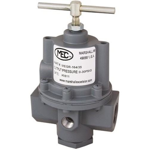 MEC High Pressure Adjustable Regulator with 1/2 in. FNPT, 0-30 psi, Preset to 20 psi