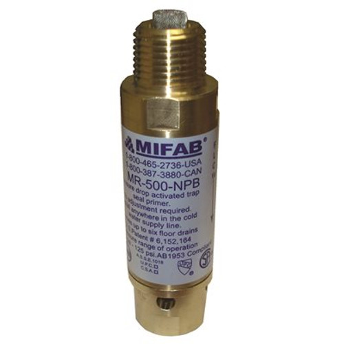 MIFAB M-500 PRESSURE DROP ACTIVATED TRAP SEAL PRIMER FOR UP TO 3  FLOOR DRAIN TRAPS, 1/2 IN. CONNECTIONS