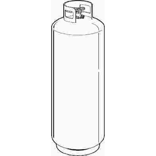 Worthington 100 lb Empty Steel Propane Tank with Cap and Flange