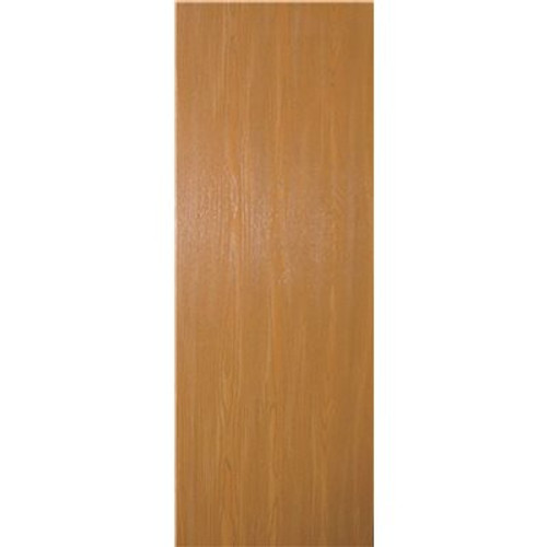 Masonite 36 in. x 80 in. Imperial Oak Textured Flush Medium Brown Solid Core Wood Interior Door Slab