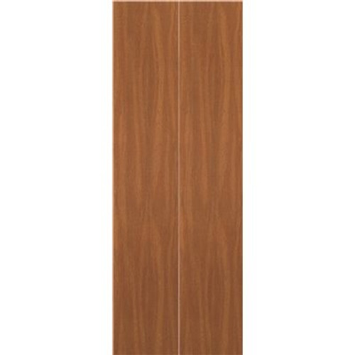 Masonite 30 in. x 80 in. Imperial Oak Textured Flush Medium Brown Hollow Core Wood Interior Closet Bi-Fold Door