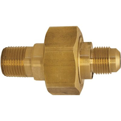 MEC 3/4 in. MNPT x 1/2 in. Male Flare, Brass Space-Saver Dielectric Union